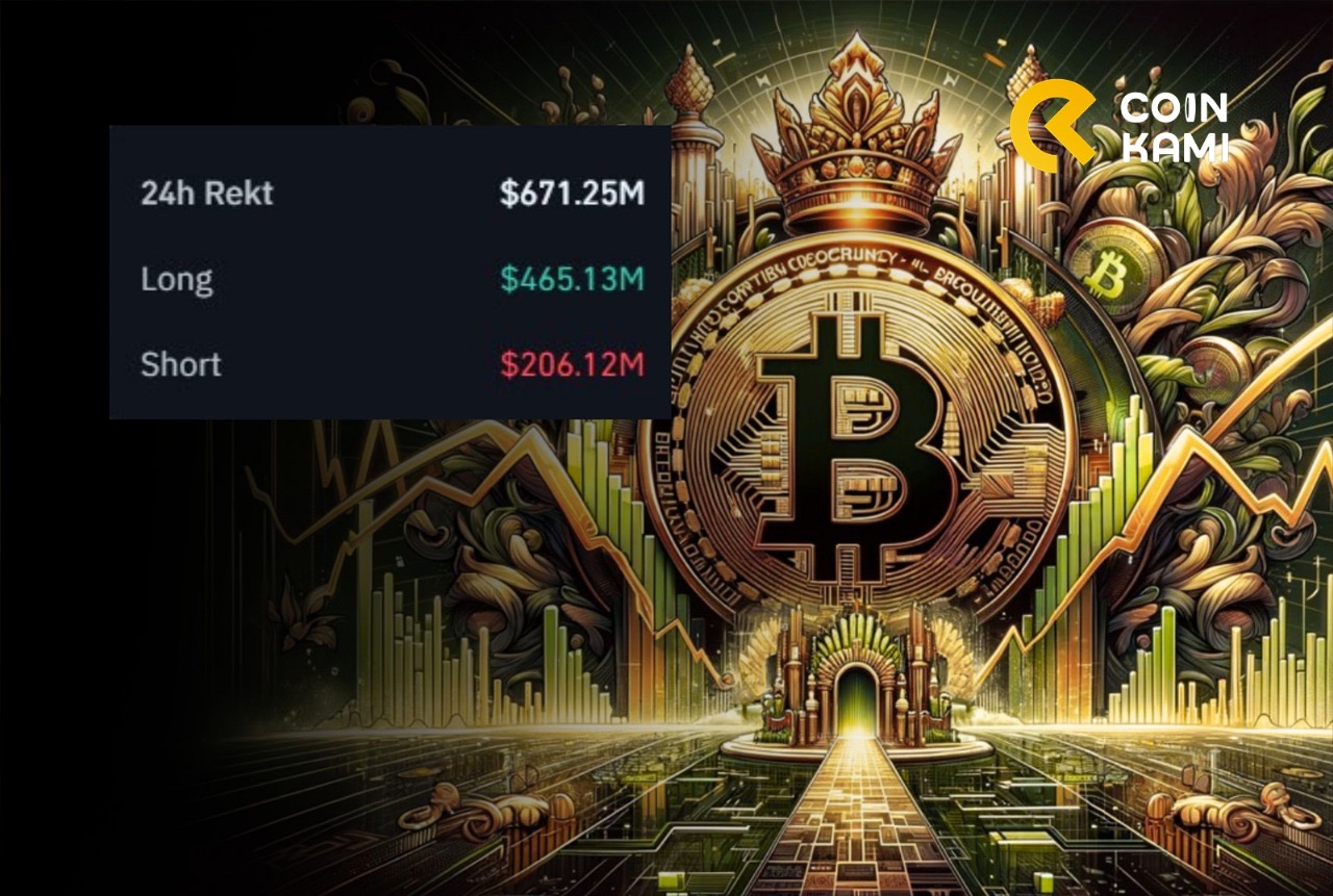 Tsunami Likuidasi! Pasar Kripto Rontok, $671 Juta Terlikuidasi dalam 24 Jam!